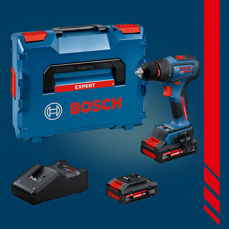 BOSCH EXPERT EXSR18V-90 18 Volt 2 x 4.0 Ah EXPERT Akülü Delme Vidalama (KömürsüzMotor) (L-BOXX 136 Çanta İçerisinde) 0 601 9R2 101