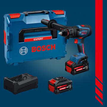 BOSCH EXPERT EXSR18V-150 18 Volt 2 x 8.0 Ah EXPERT Akülü Delme Vidalama (BITURBO KömürsüzMotor) (L-BOXX 136 Çanta İçerisinde) 0 601 9R2 201