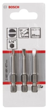BOSCH 0,6*4,5*49 Düz Bits Uç (3'lü Paket İçerisinden 1 Adet) 2 607 001 477