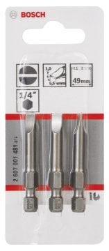 BOSCH 1*5,5*49 Düz Bits Uç (3'lü Paket İçerisinden 1 Adet) 2 607 001 481