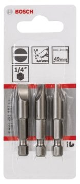 BOSCH 1,6*0,8*49 Düz Bits Uç (3'lü Paket İçerisinden 1 Adet) 2 607 001 487