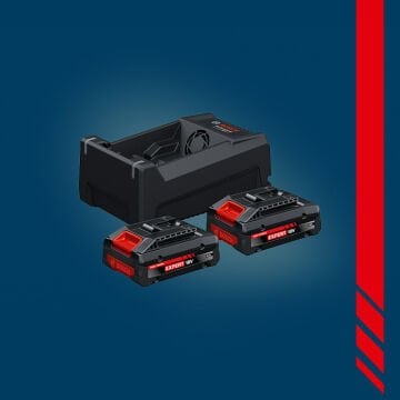 BOSCH EXPERT 18 Volt Starter Set GAL 12V/18V-80 18 V Expert Şarj Cihazı + 2 x EXBA 18 V 4.0 Ah Expert Akü 1 600 A03 73J