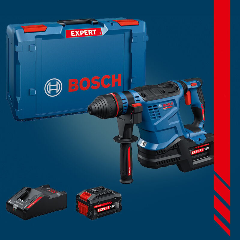 BOSCH EXPERT EXBH18V-32F 18 Volt 2 x 8.0 Ah EXPERT Akülü SDS-Plus Kırıcı Delici (BITURBO KömürsüzMotor) (XL-BOXX Çanta İçerisinde) 0 611 922 102